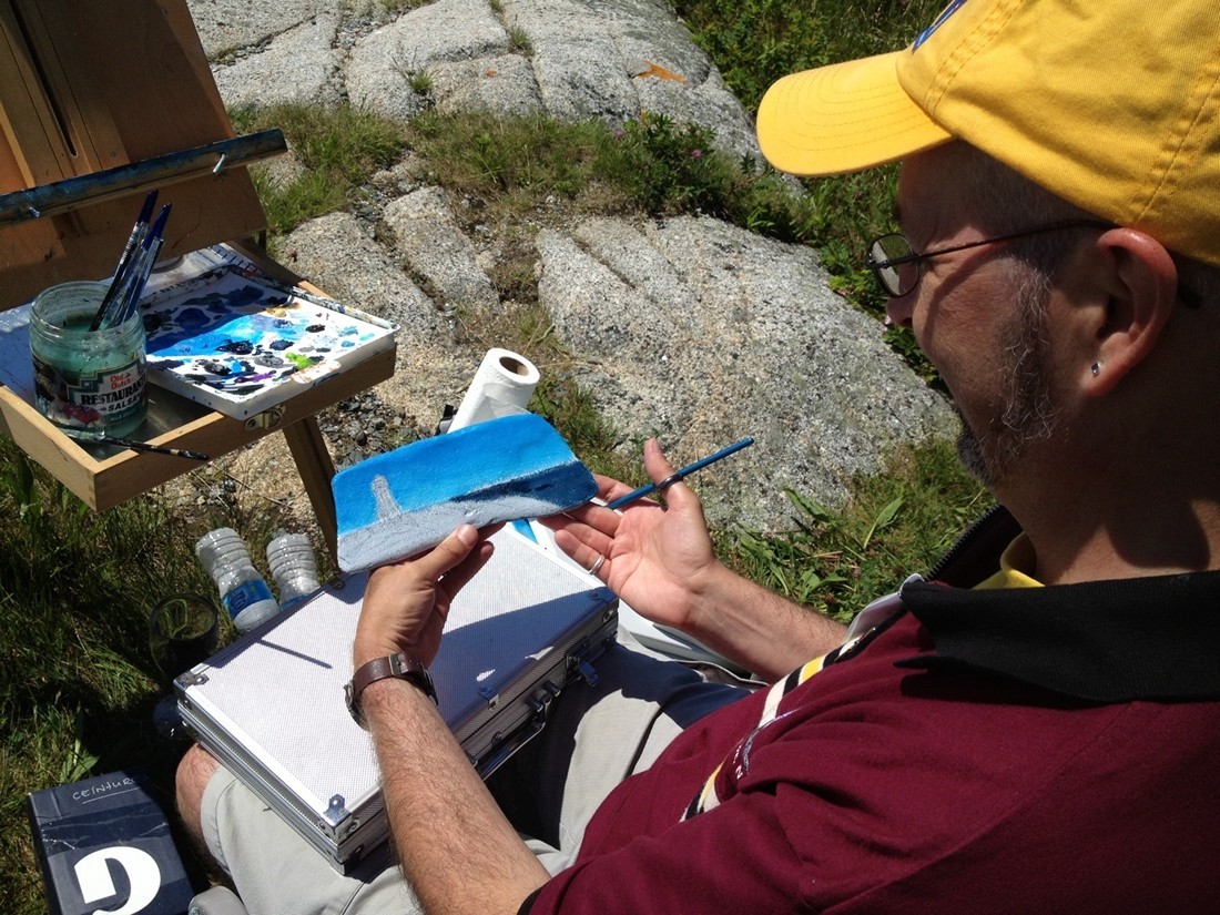 Painting on Stone, Peggy's Cove