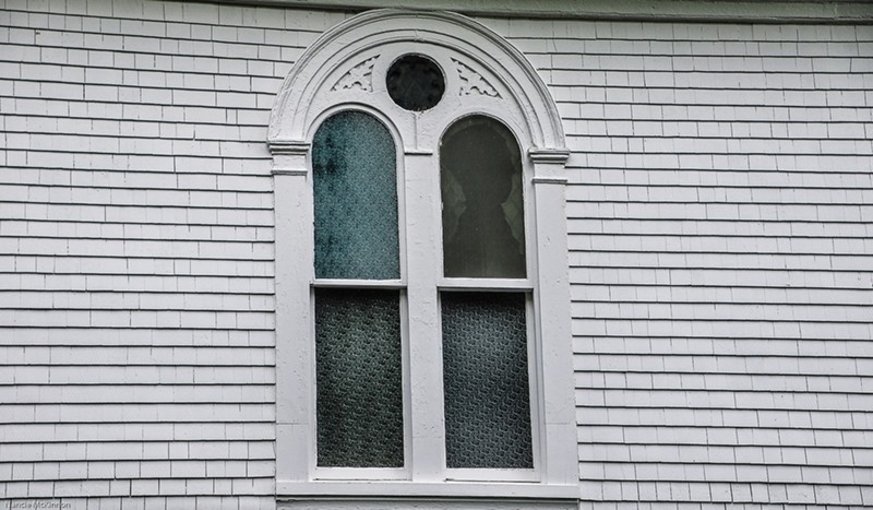 1917 Halifax Explosion Window at Halifax's St. Paul's Church. 