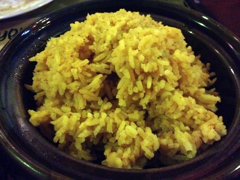 Savory rice served with the lamb kofta.