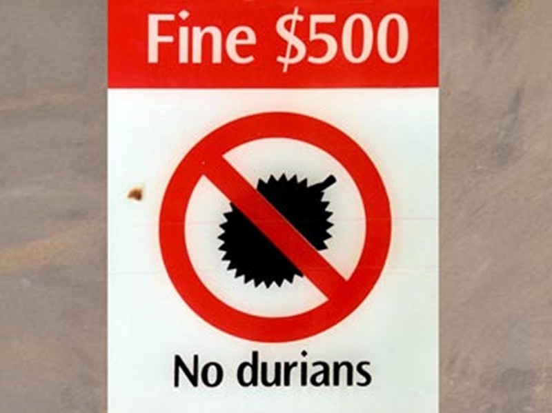 Durian not allowed
