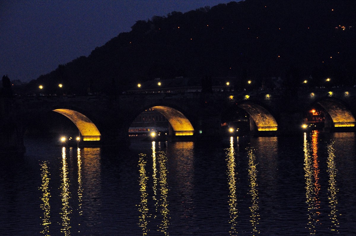 Charles Bridge from the Vitava Riverbank