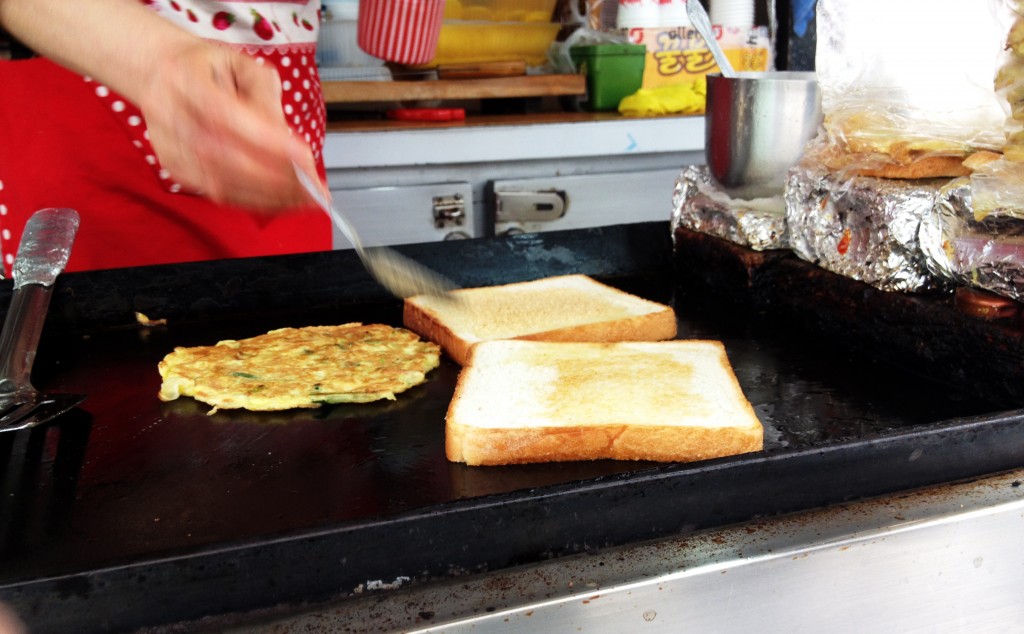 Cooking the Egg Sandwich 